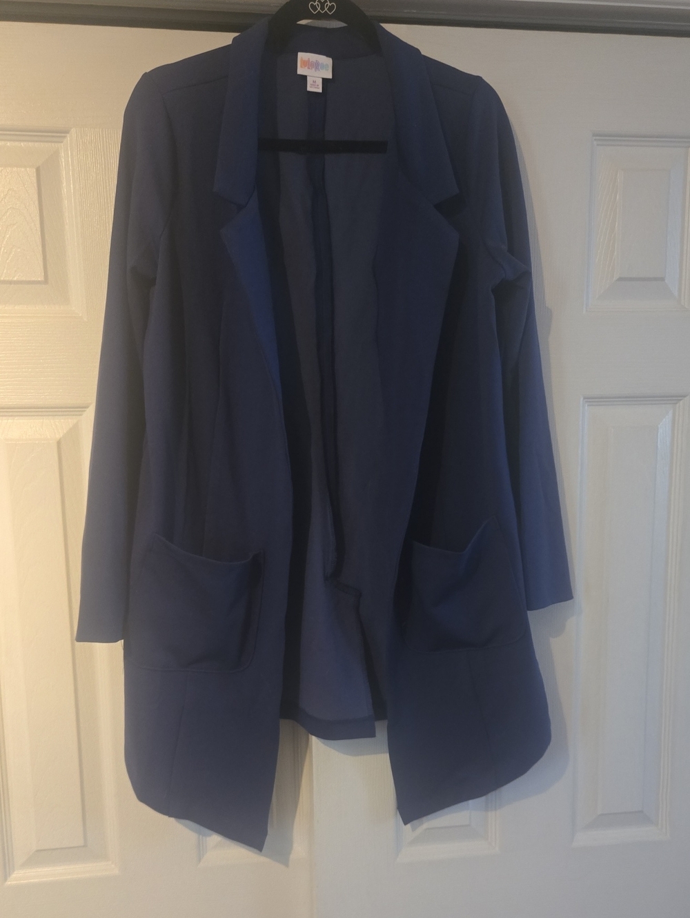 LuLaRoe Gwen Blazer Blue Open Front